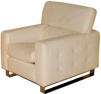 White Bi-Cast Leather Modern Chair w/Adjustable Back [PGCC-876-ROMA-White]