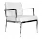 Nancy Armchair in White Leather by Whiteline Imports