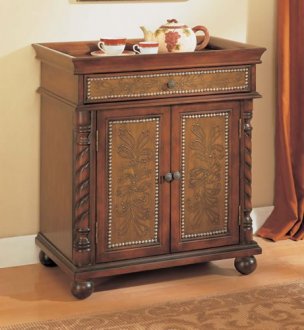 Cherry Finish Buffet With Decorative Nail-heads