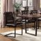 Pisek 7Pc Dining Room Set CM3737T in Dark Oak & Gun Metal