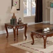 Biarritz Coffee Table 211 in Cherry w/Marble Top & Options