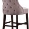 Hannah Counter Stool 775 Set of 2 Pink Velvet Fabric - Meridian