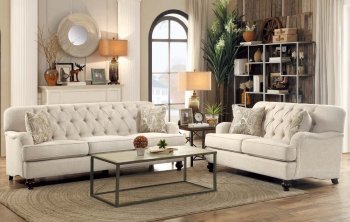 Clemencia Sofa 8380 in Neutral Fabric by Homelegance w/Options [HES-8380 Clemencia]