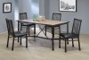 Caitlin 72035 Dining 5Pc Set in Oak & Black Metal by Acme