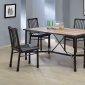 Caitlin 72035 Dining 5Pc Set in Oak & Black Metal by Acme