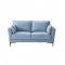 Mesut Sofa LV02387 in Light Blue Leather by Acme w/Options