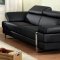 Black Bonded Leather Modern Sofa w/Optional Loveseat & Chair