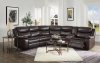 Tavin Motion Sectional Sofa 52545 in Espresso Leather-Aire Match