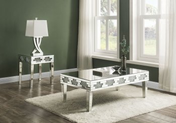 Noralie Coffee Table 3Pc Set in Mirror 88055 by Acme [AMCT-88055 Noralie]