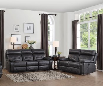 Resonance Recliner Sofa 9907DG in Dark Gray by Homelegance [HES-9907DG-Resonance]