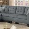 Sinclair Sectional Sofa 8202GRY-SC in Grey Fabric by Homelegance