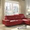 Aeryn Sectional Sofa 52040 in Red PU by Acme