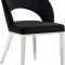 Roberto Dining Chair 764 Set of 2 Black Velvet Fabric - Meridian