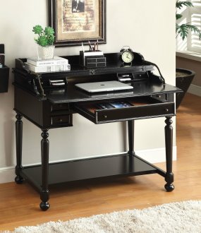 Lexden Secretary Desk CM-DK6223 in Black w/Fold-Out Writing Tray