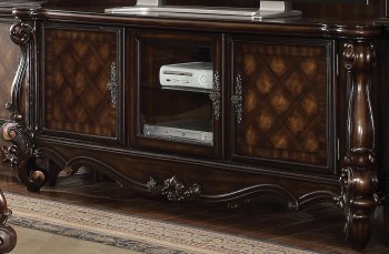 Versailles TV Stand 91329 in Cherry by Acme w/Optional Wall Unit [AMWU-91329-Versailles]