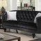 Manuela Sofa CM6145BK in Black Flannelette Fabric w/Options