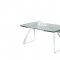 Chloe Dining Table 5Pc Set w/Clear Glass Top by Chintaly