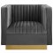 Sanguine Accent Chair in Gray Velvet by Modway