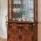 Walnut Lacquer Finish Royal Classic Dining Room W/Floral Inlaids