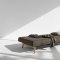 Splitback Sofa Bed in Dark Brown w/Eik Legs by Innovation