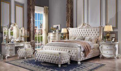 Picardy Bedroom 27880Q in Antique Pearl by Acme w/Options