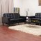 Caledonia Sofa Set Black Bonded Leather by Wholesale Interiors