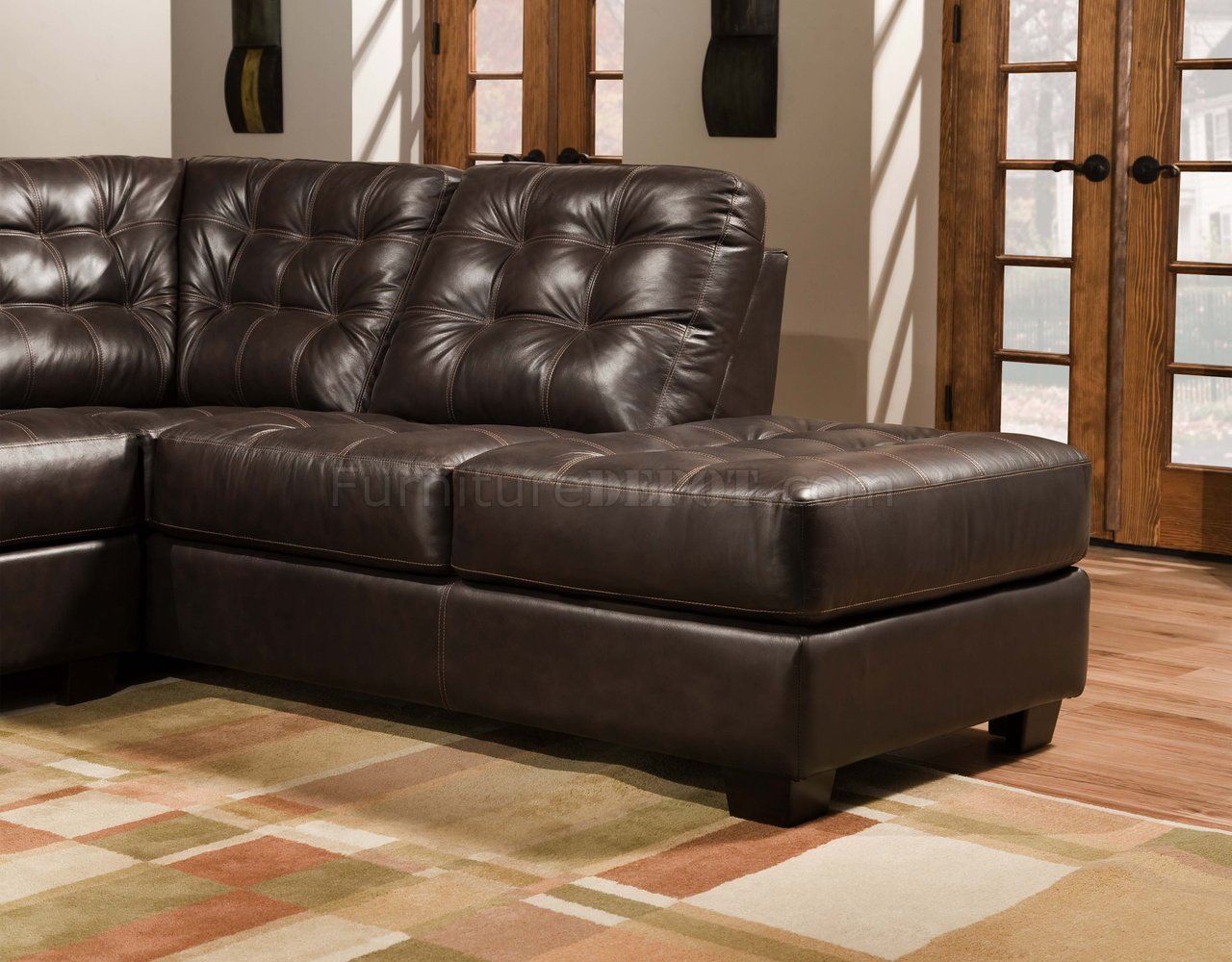 light brown top grain leather sofa
