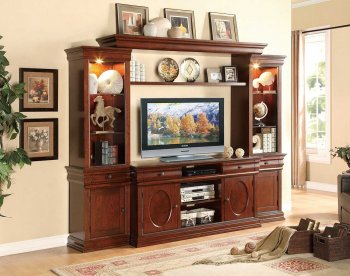 Dunsmuir 8003 Wall Unit in Cherry by Homelegance [HEWU-8003 Dunsmuir]