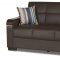 Uptown Sofa Bed in Brown PU by Casamode w/Options