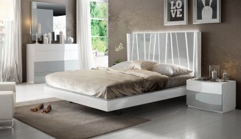 Ronda Bedroom in White & Light Grey by ESF w/ Dali Bed & Options [EFBS-Ronda Dali]