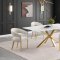 Venera Dining Table 150541 in White & Gold by Coaster w/Options