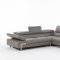 Briana 8035 Sectional Sofa in Grey Genuine Leather