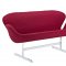 Wing Loveseat in Red Fabric by Modway