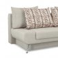 Amanda Sofa Bed in Light Brown Fabric by Lifestyle