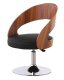 Bonaldo Swivel Chair w/Black Leatherette Seat by Whiteline