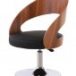 Bonaldo Swivel Chair w/Black Leatherette Seat by Whiteline