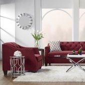 16150 Sofa in Bing Cherry Fabric by Serta Hughes w/Options