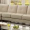 Peever II Sectional Sofa CM6368BG in Beige Flannelette Fabric