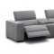 Picasso Power Motion Sectional Sofa in Light Gray Fabric by J&M