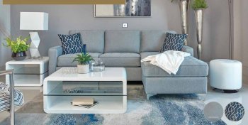 Nashua Sectional Sofa 509327 in French Blue Fabric by Coaster [CRSS-509327-Nashua]