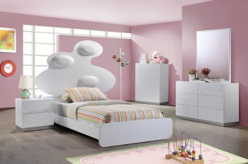 Lola Bedroom in White by Global w/Optional Casegoods [GFBS-Lola-Wh]