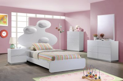 Lola Bedroom in White by Global w/Optional Casegoods