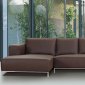 Dana Sectional Sofa in Chocolate Leather by Whiteline Imports