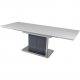 Cafe 454 425454 Dining Table in White/Grey High Gloss - New Spec