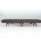 Splitback Sofa Bed in Brown w/Arms & Wooden Legs by Innovation