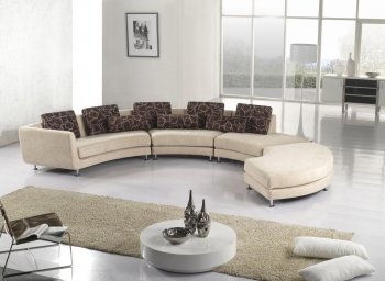 A94 Beige Fabric Ultra Modern 4Pc Modular Sectional Sofa [VGSS-A94-Beige-Fabric]