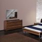 Brown Finish Modern Bedroom w/Optional Items