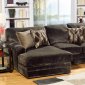 Chocolate Fabric 2pc Everest Modern Sectional Sofa w/Options