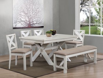 Apollo 5Pc Dining Set 74660 in Antique White by Acme w/Options [AMDS-74660-Apollo]