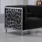 Opal Sofa 672 in Black Velvet Fabric by Meridian w/Options